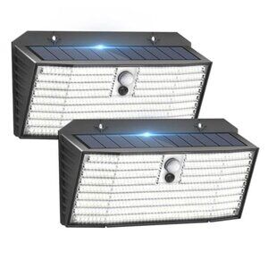 Solar Motion Sensor Lights Outdoor 418 LED Waterproof Security Wall Yard